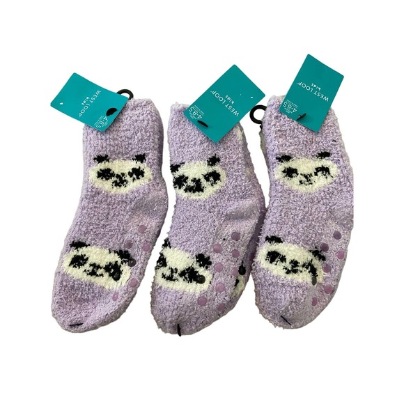 West Loop adorable kids fuzzy socks 3 pair - Picture 2 of 5